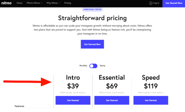 Nitreo pricing and plans