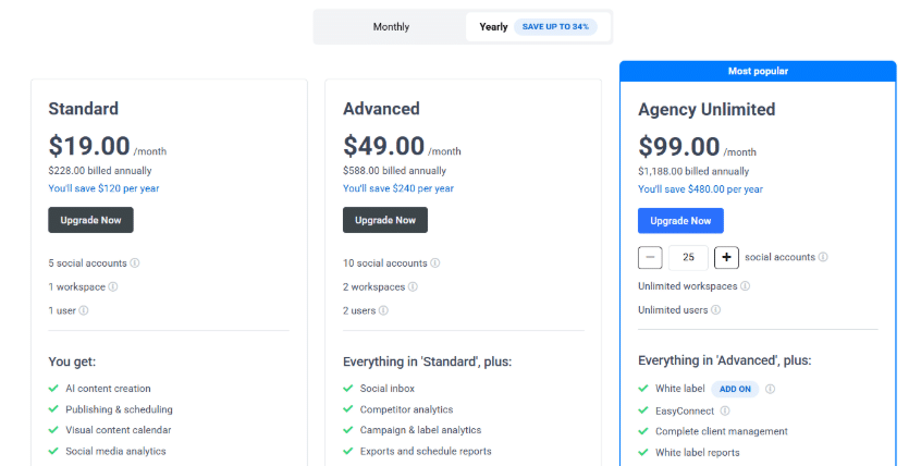 Contentstudio Pricing